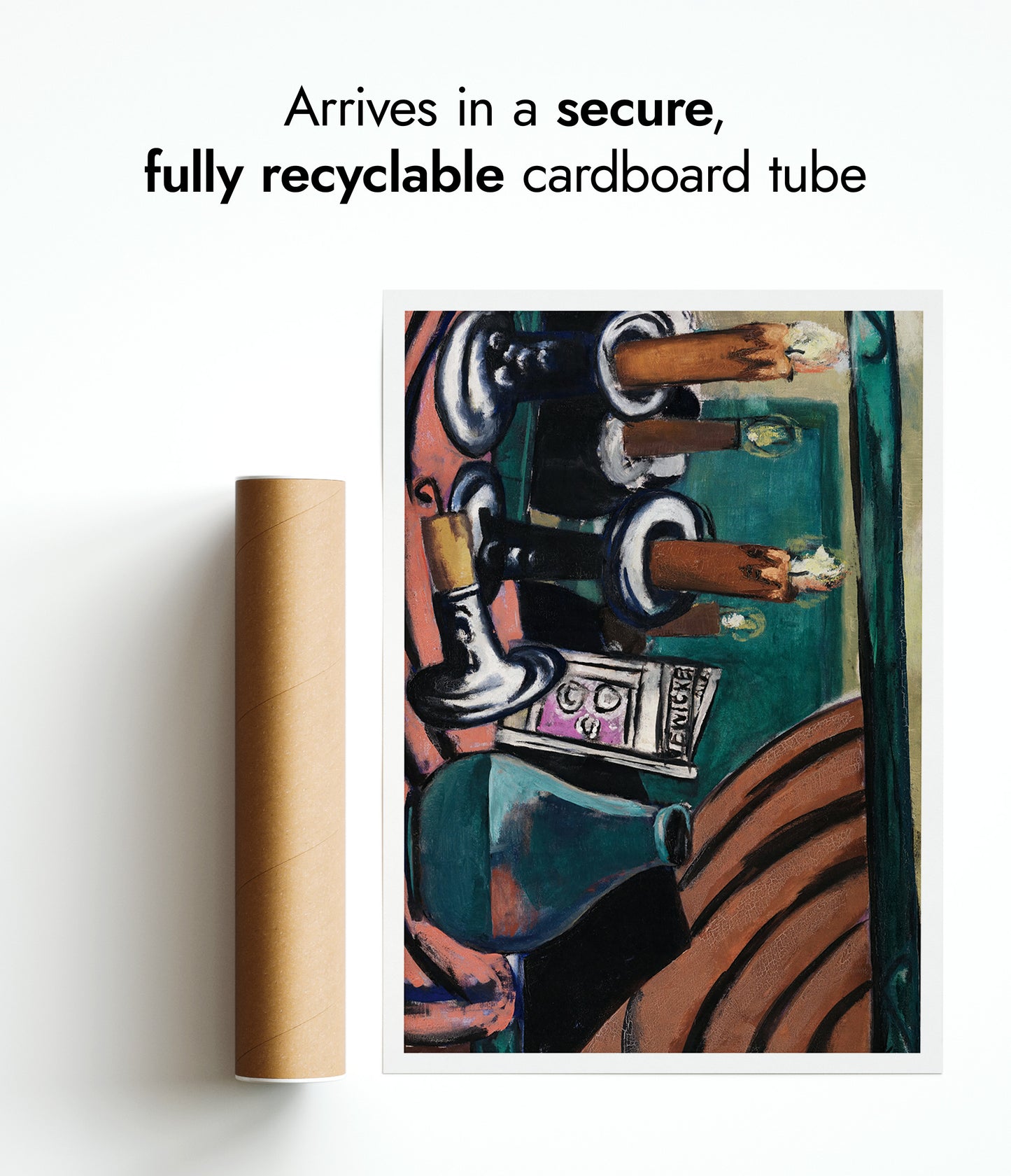 Stillleben mit einer heruntergefallenen Kerze