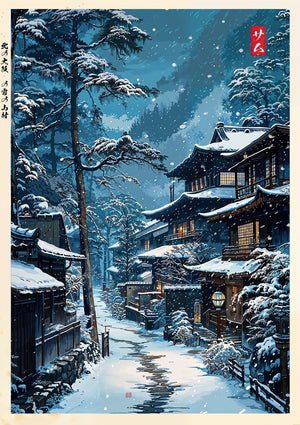 Snöig by i Sapporo