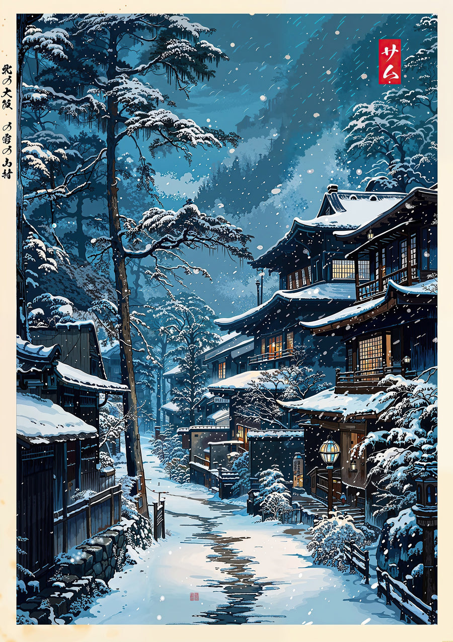Sneeuwdorp in Sapporo - Print only