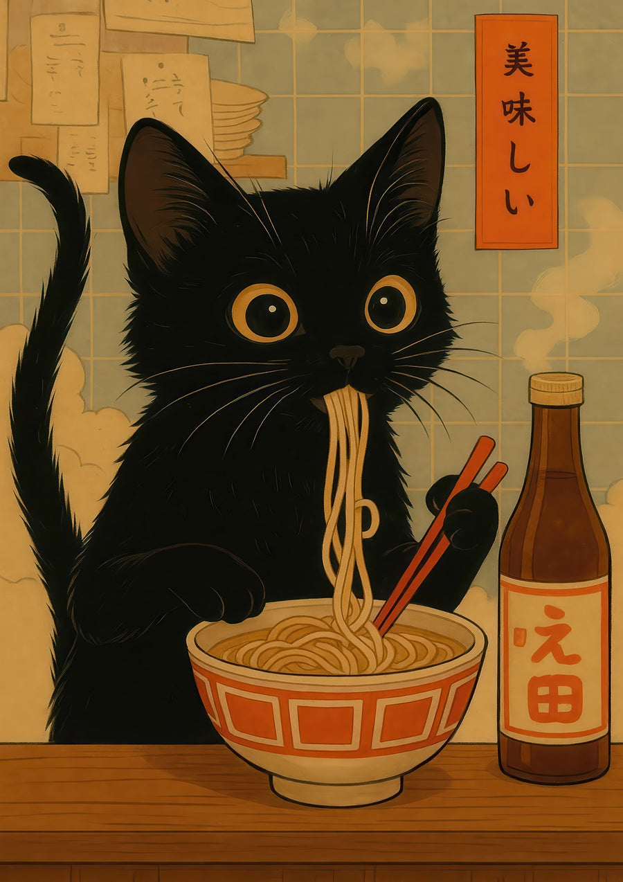 Noodle Cat Thief - Print only