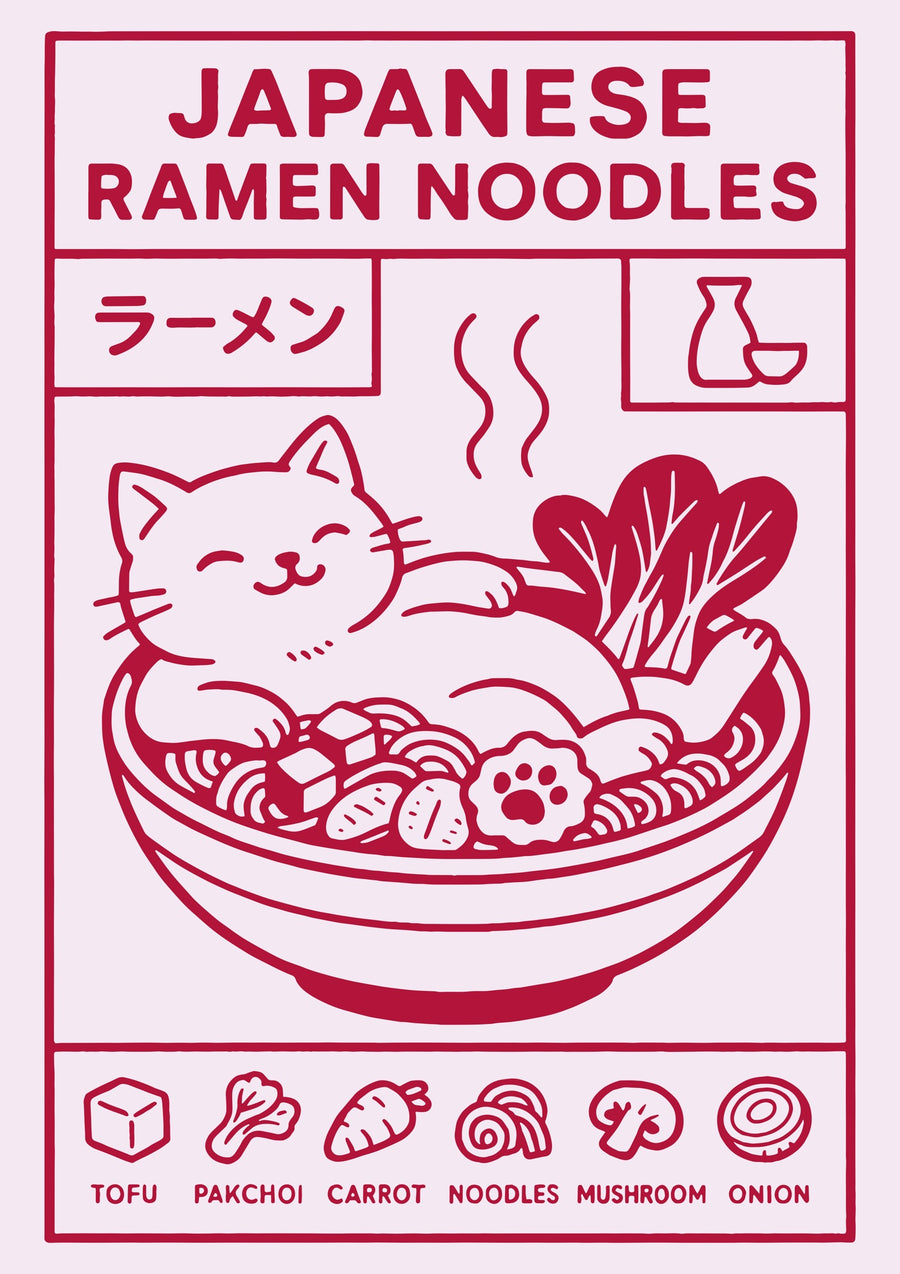 Ramen Cat - Print only