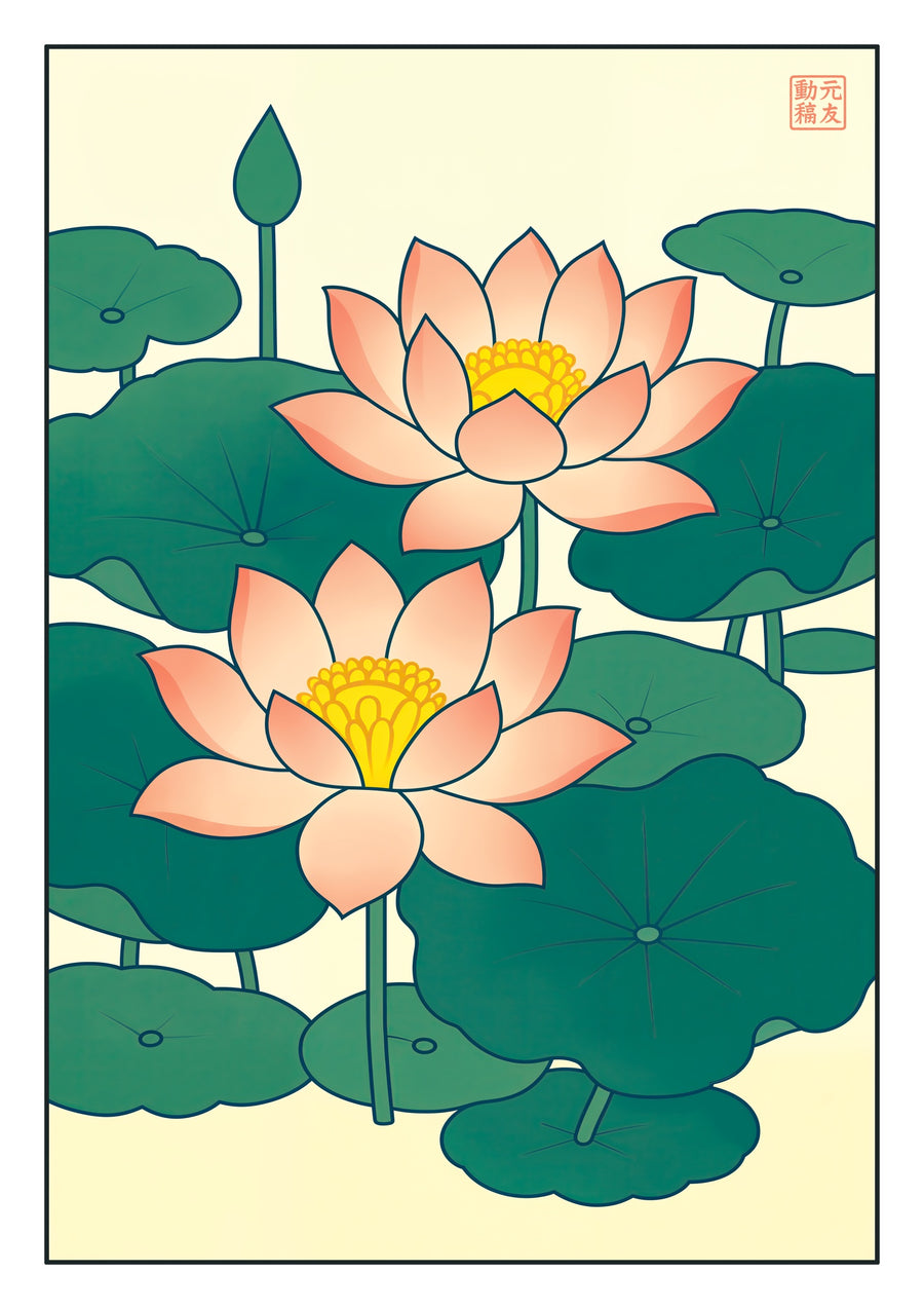 Lotusbloemen - Print only