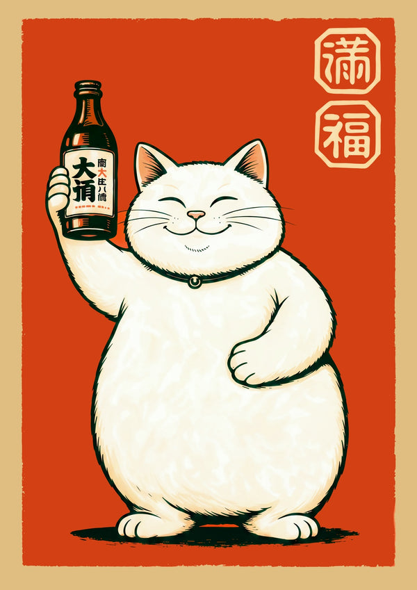 White Sake Cat