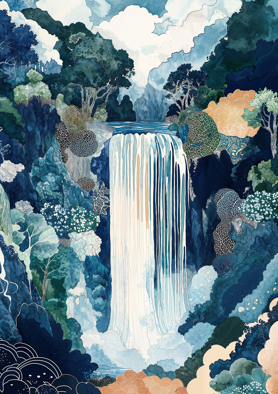 Boho Waterfall - Print only