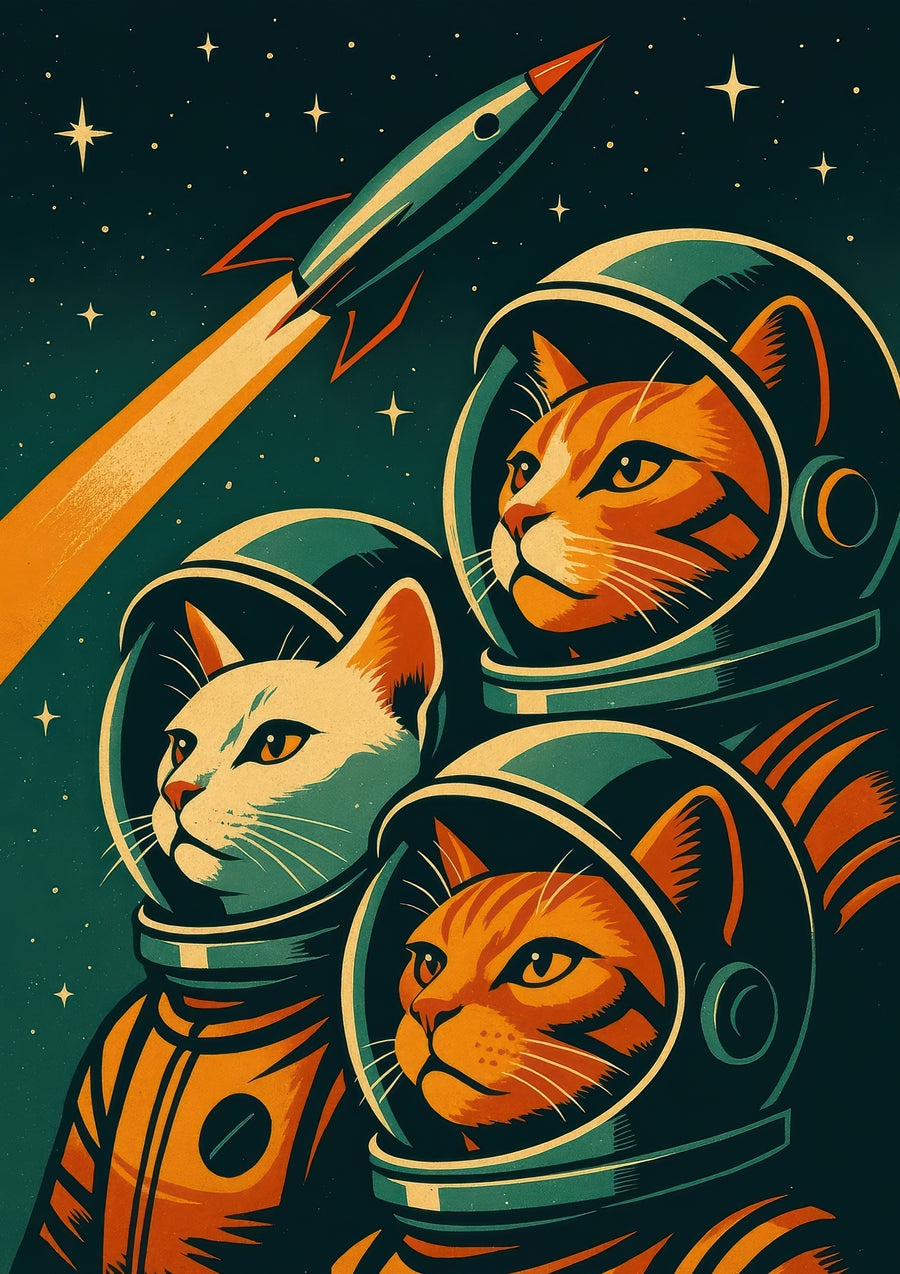 Kattastronauter - Print only