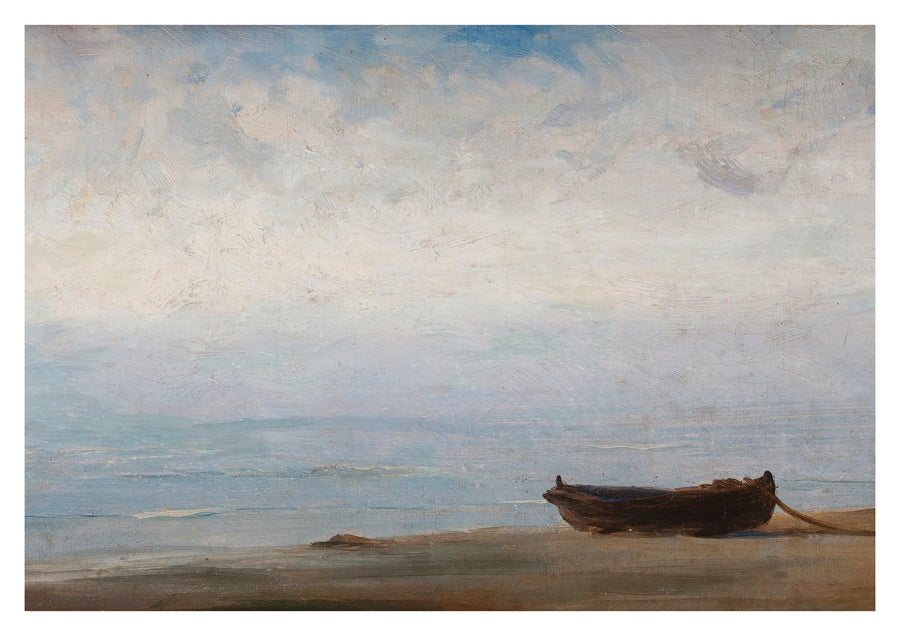 Beach with Boats - Print only