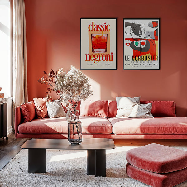 Modern Red Gallery Wall