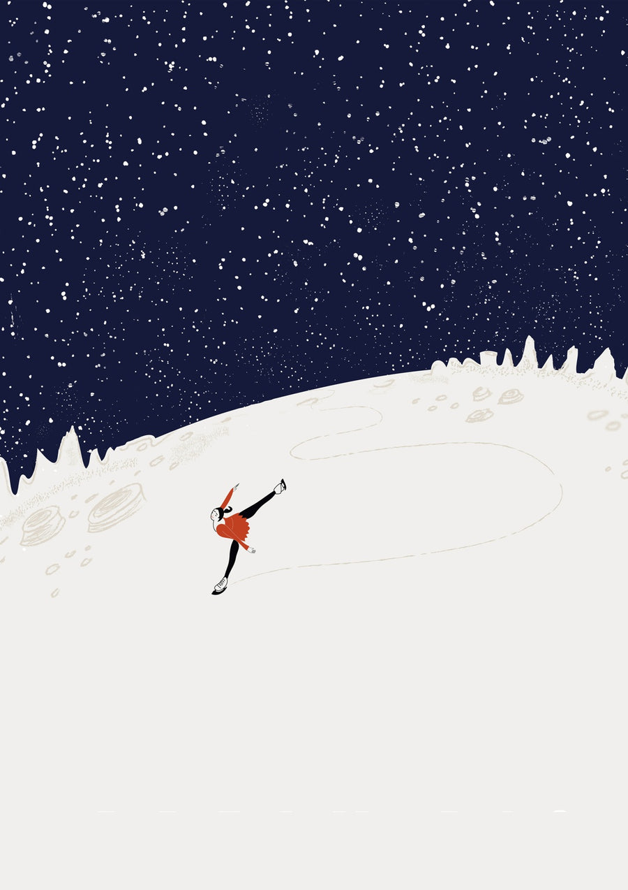 Ice Skating on the Moon - Print only