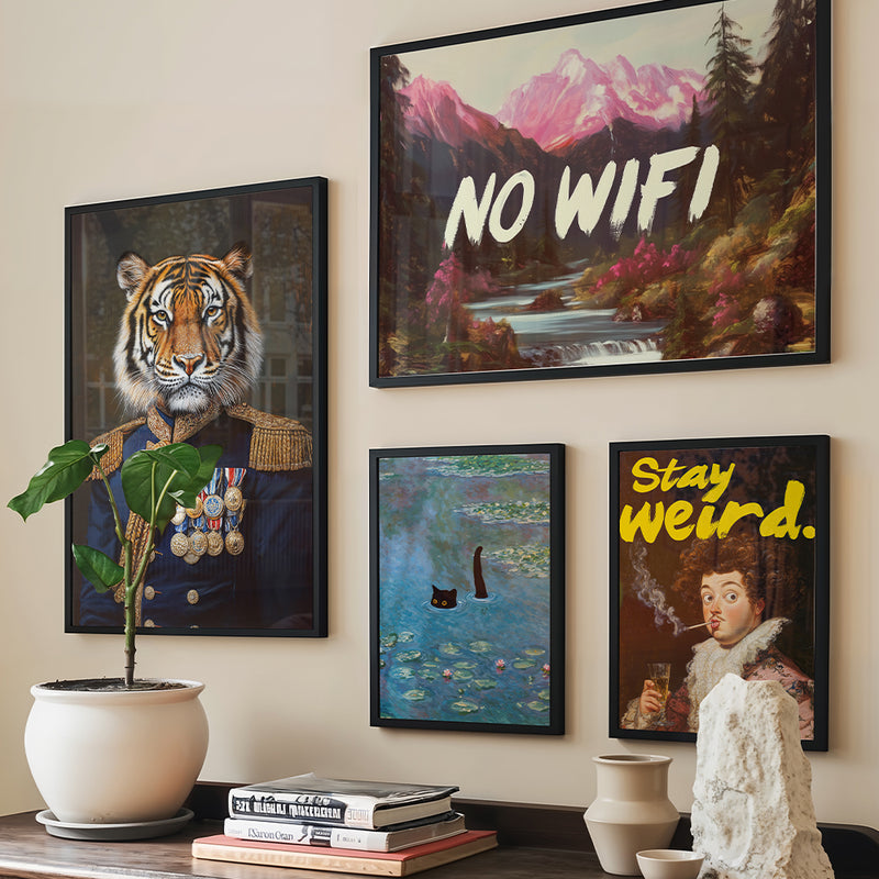 Bold Maximalist Gallery Wall