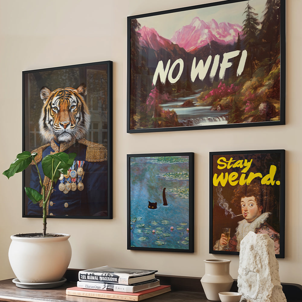 Bold Maximalist Gallery Wall