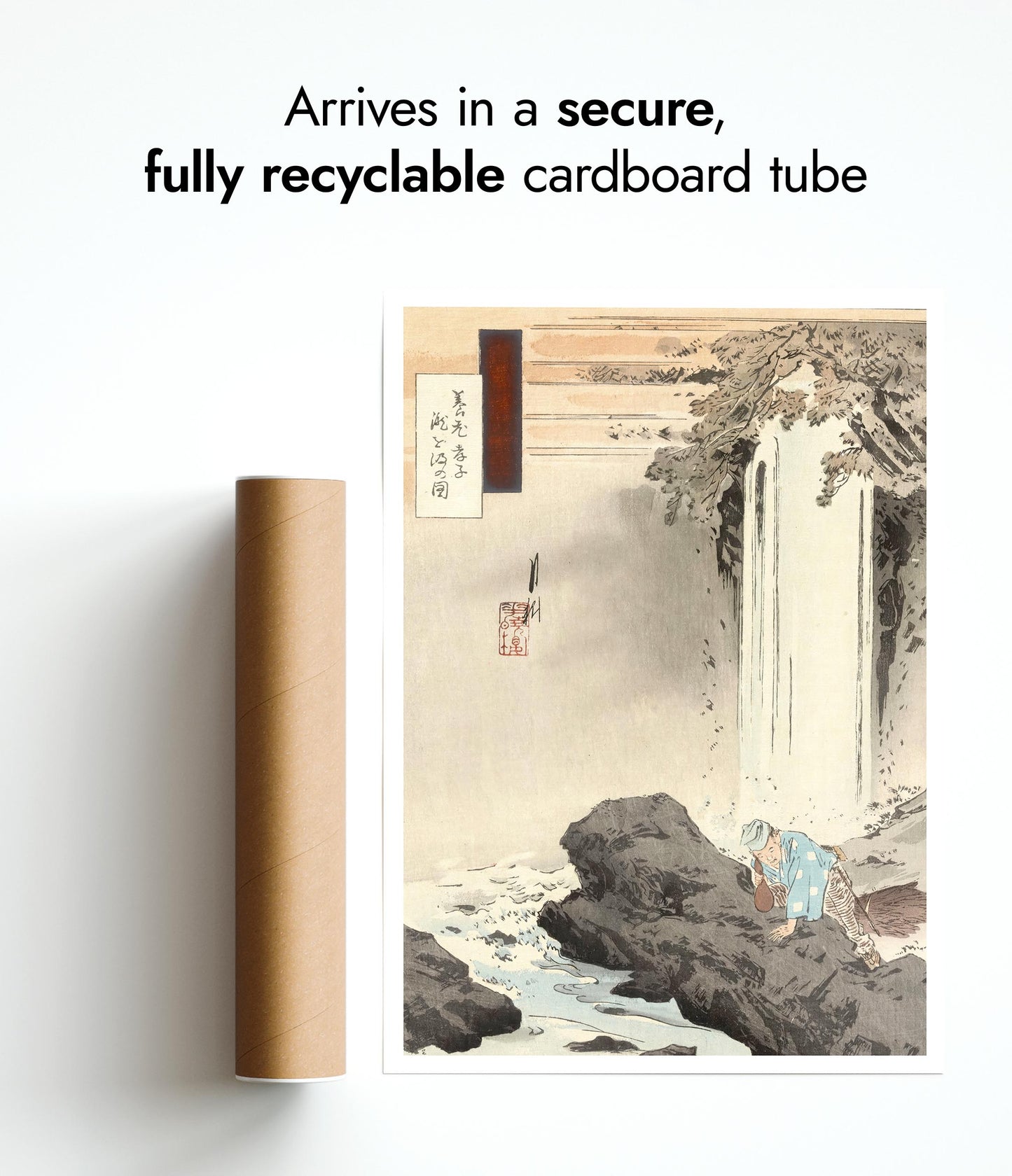 Drawing Water from the Yoro Waterfall