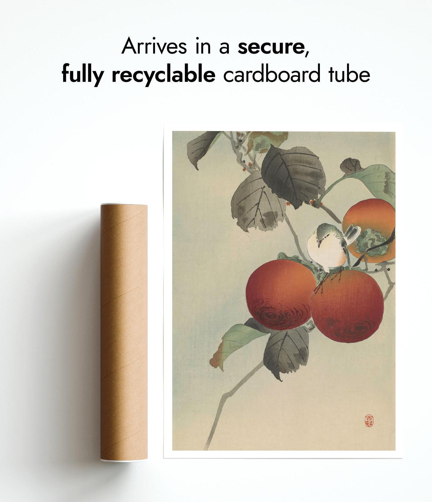 Nötkråka ovanpå persimonträdet