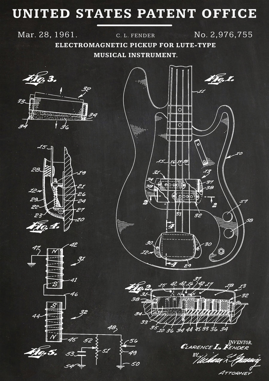 Micro de guitare basse - Print only