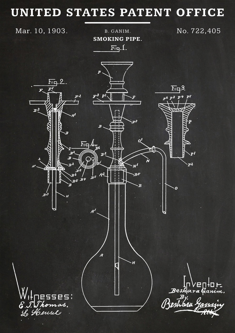 Fumer avec une pipe à bong - Print only