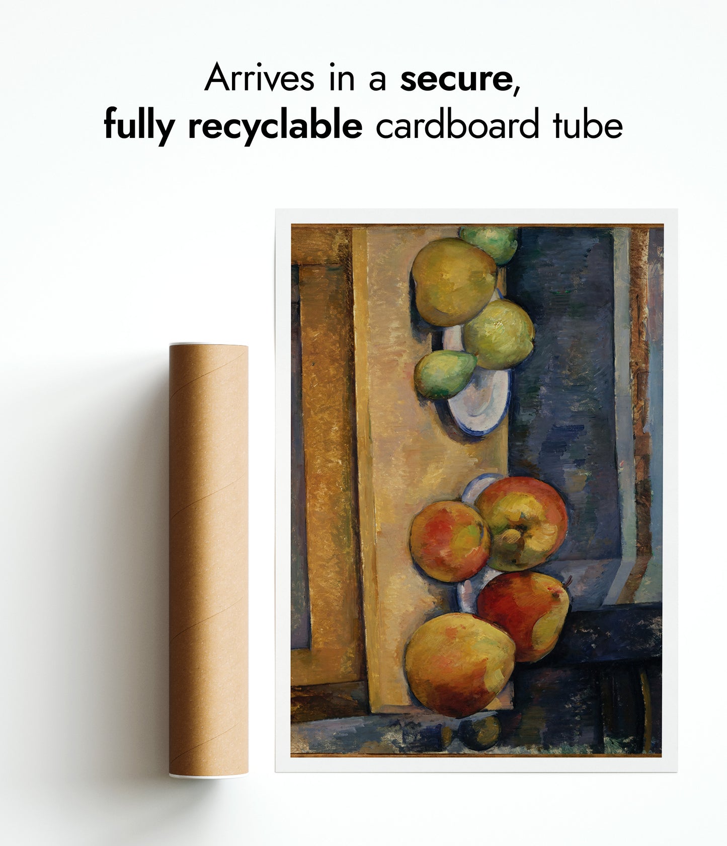 Stilleben med äpplen och päron