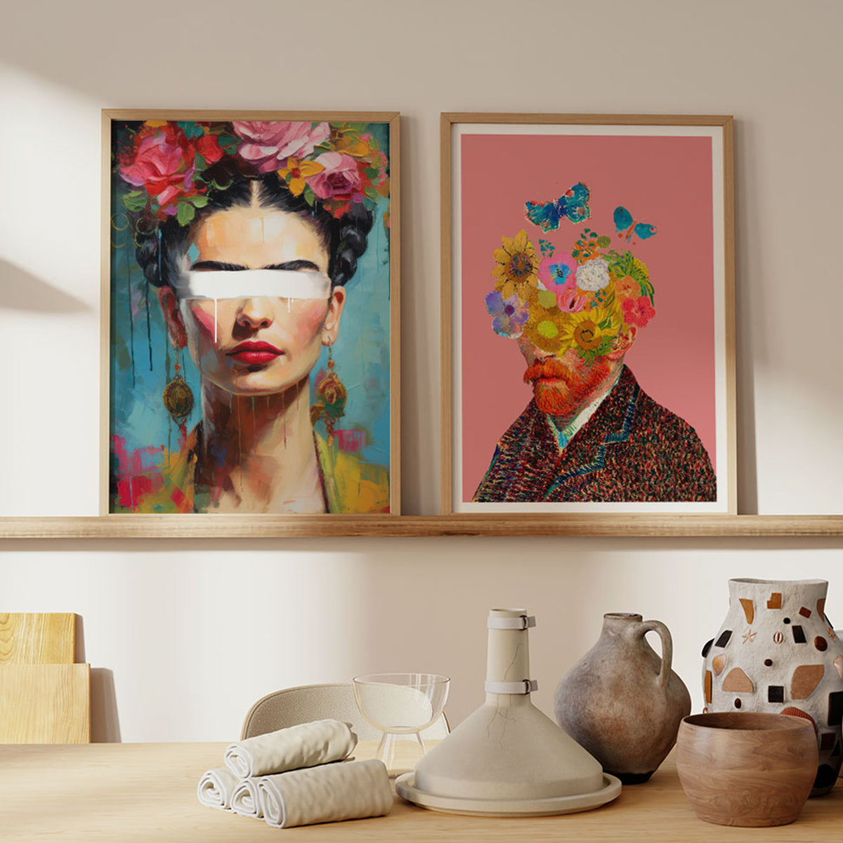 Maximalist Van Gogh & Frida Duo