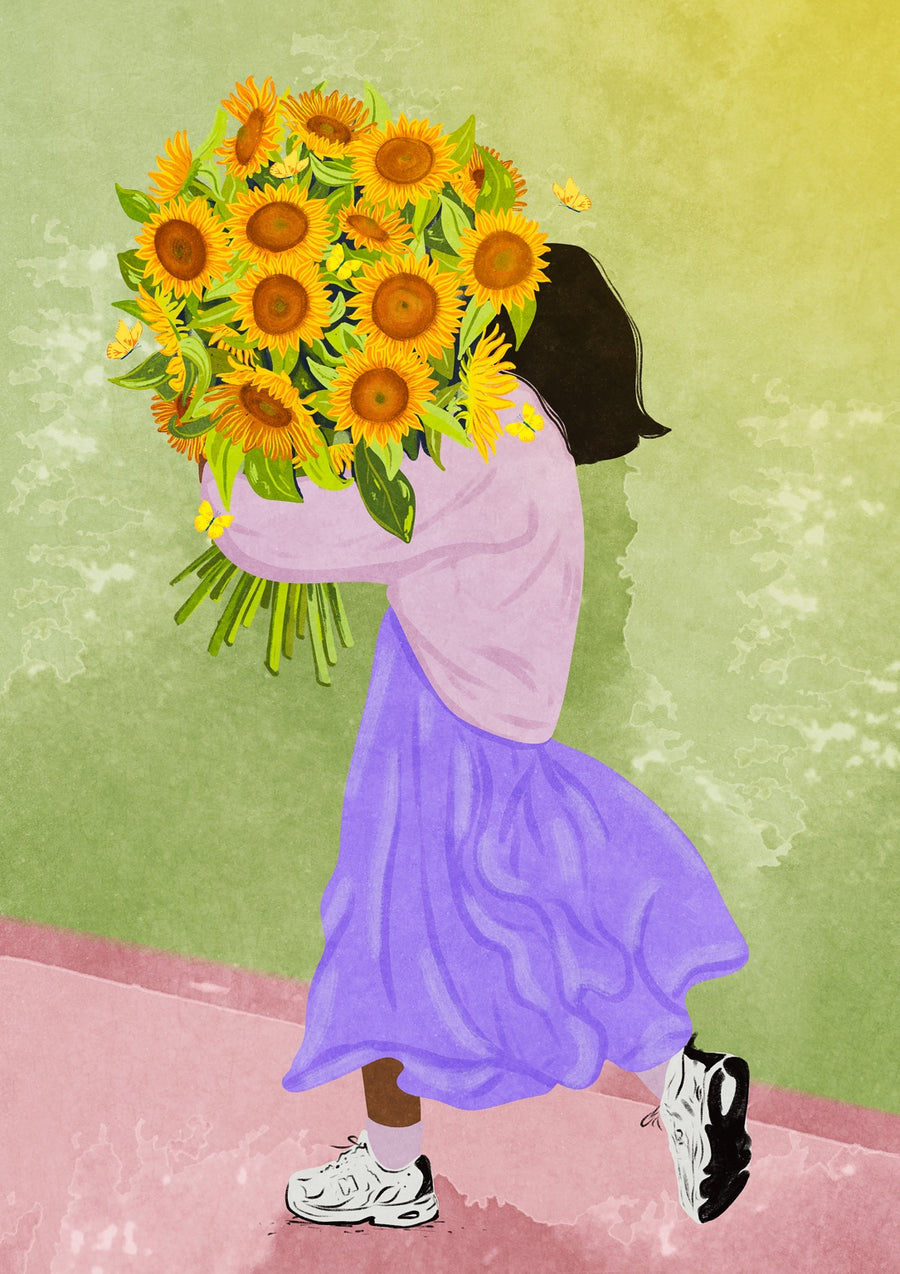 Never Settle For Less, Sunflowers - Print only
