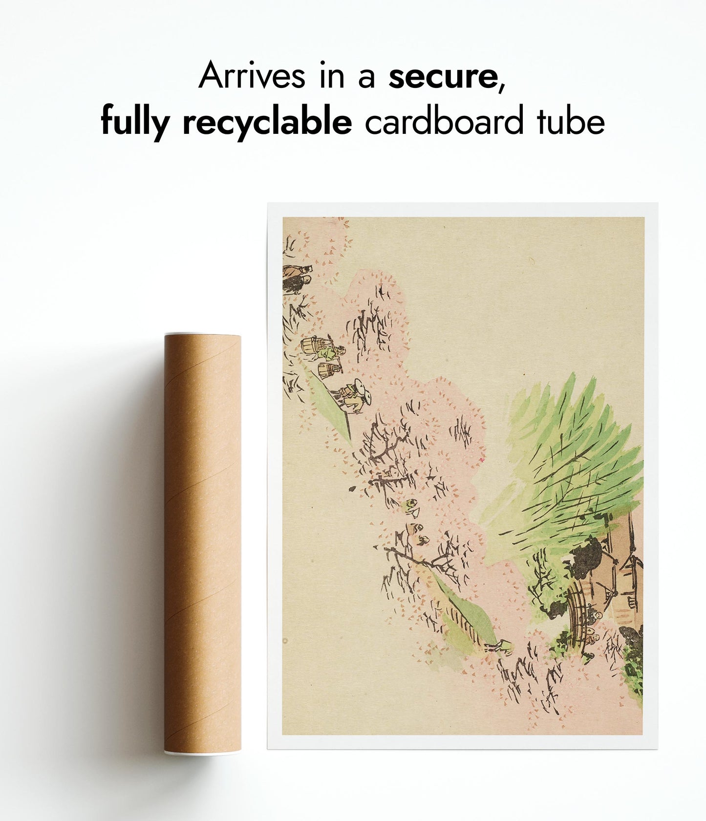 Spring Landscape with Mountain Village