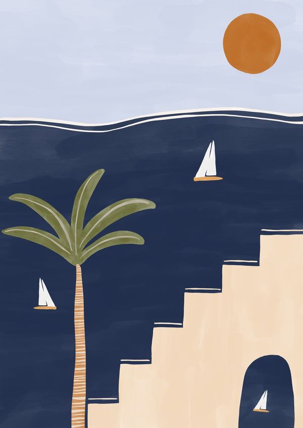 Sailboats on Ocean