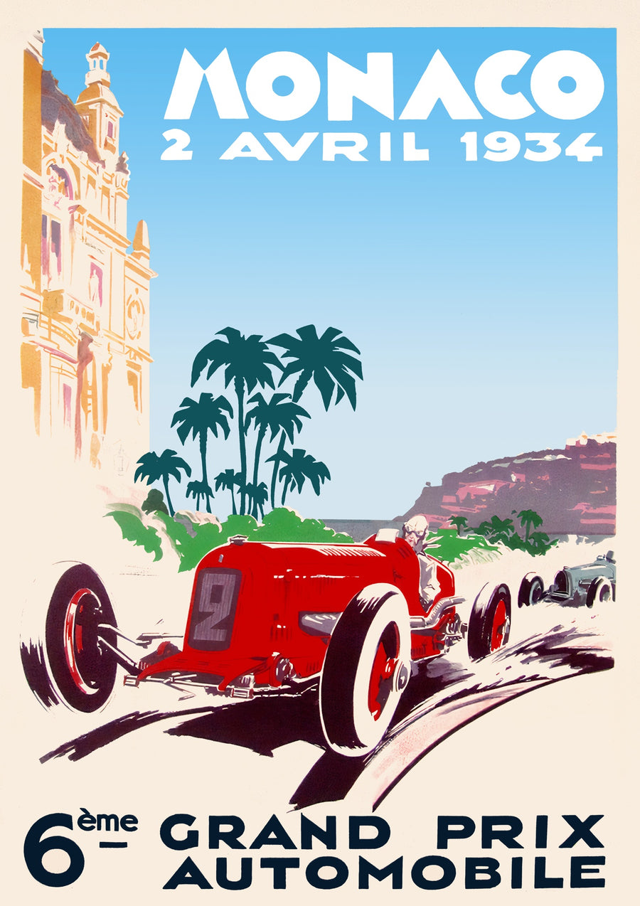 Monaco Grand Prix - 1934 - Print only