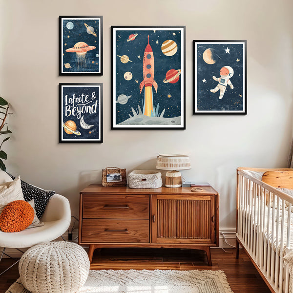 Space Nursery Gallery Wall