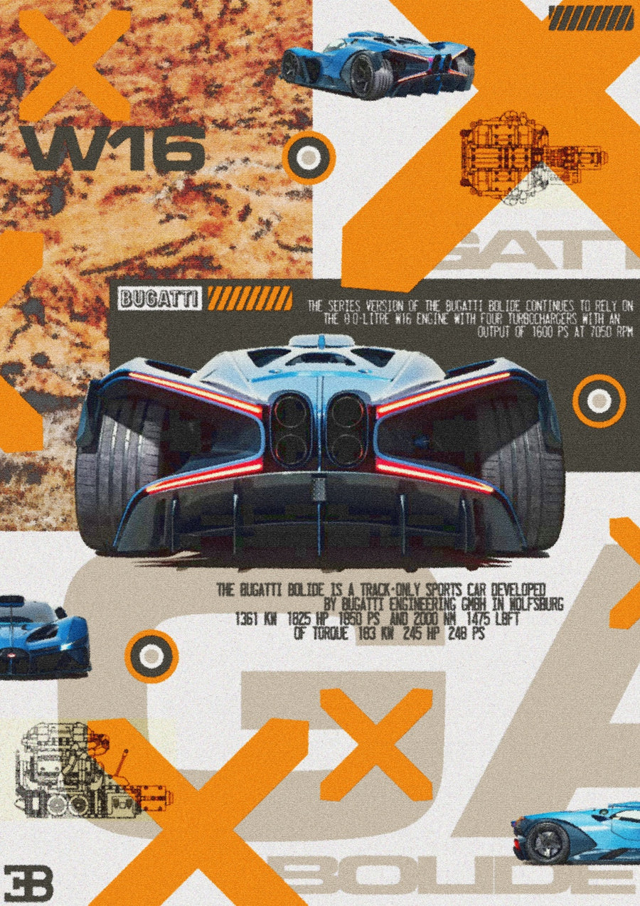 Bolide W16 Widebody Car - Print only