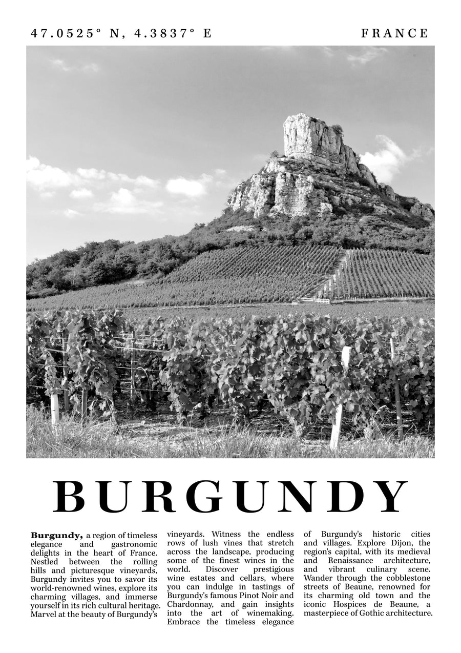 Bourgogne - Frankrike - Print only