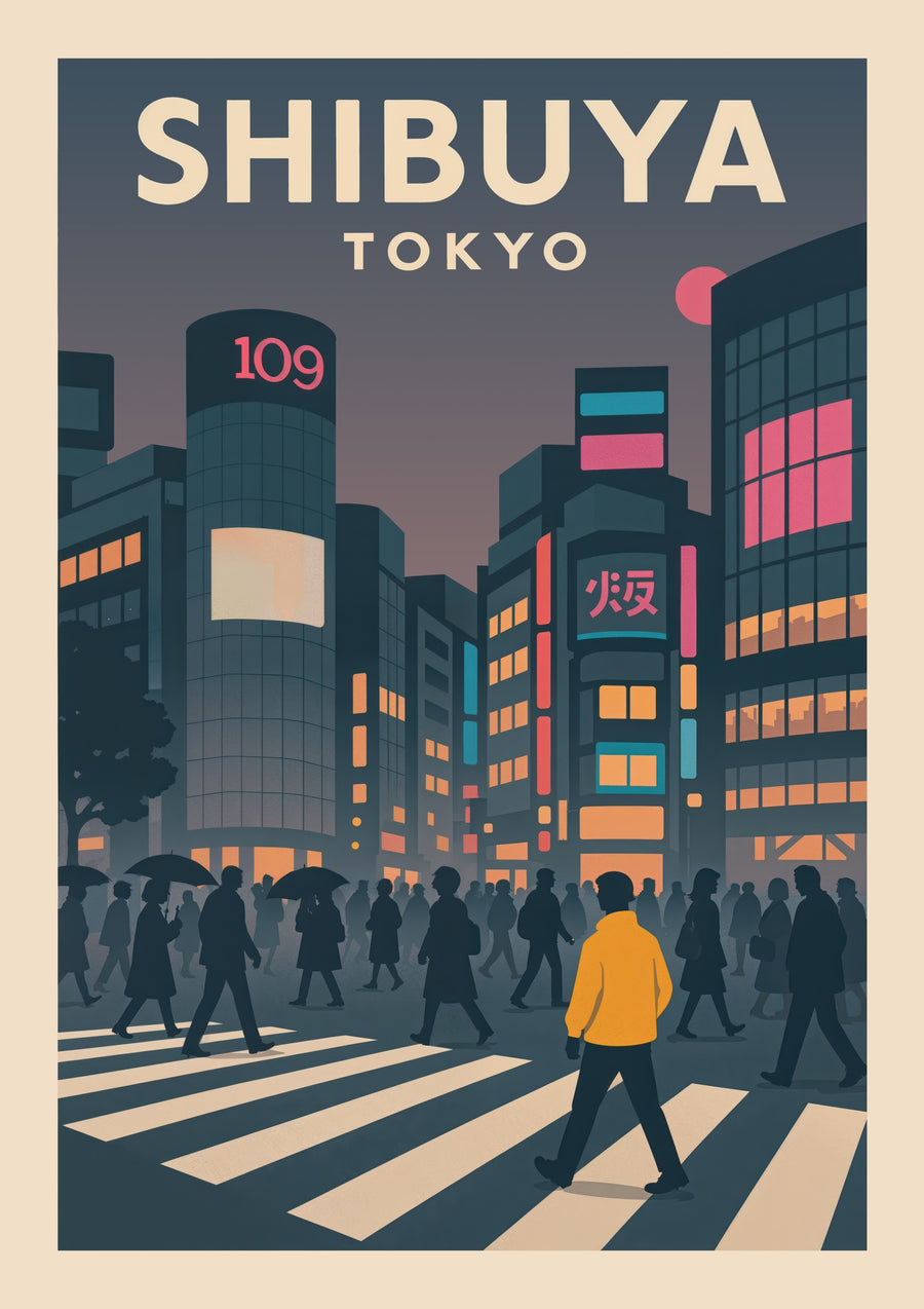 Shibuya, Tokio - Print only