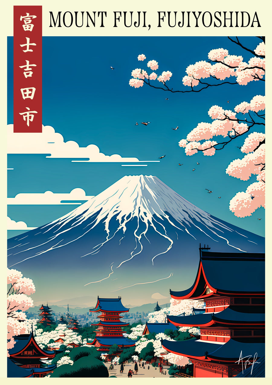 Mount Fuji, Fujiyoshida - Japan - Print only