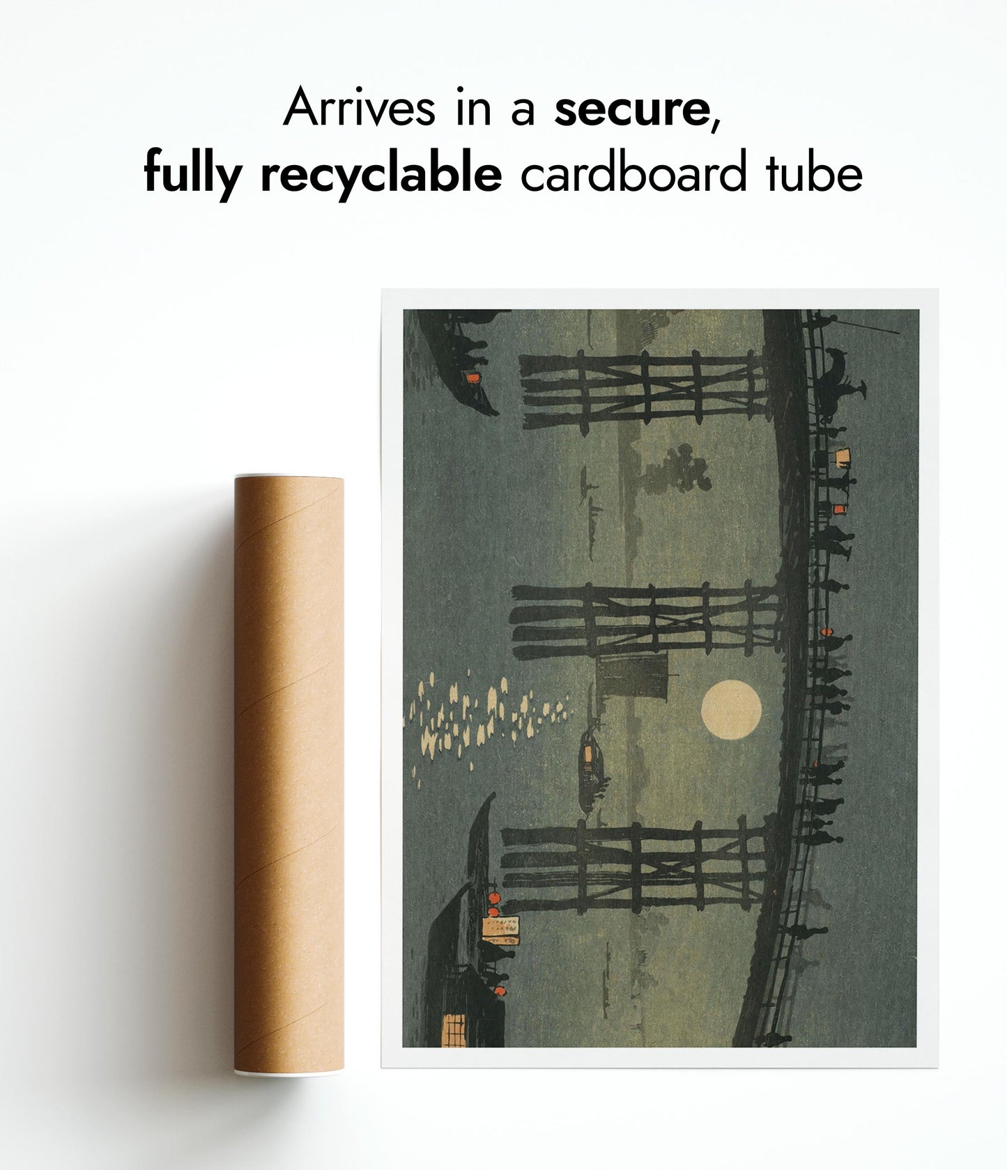 Ryogoku Bridge by Full Moon