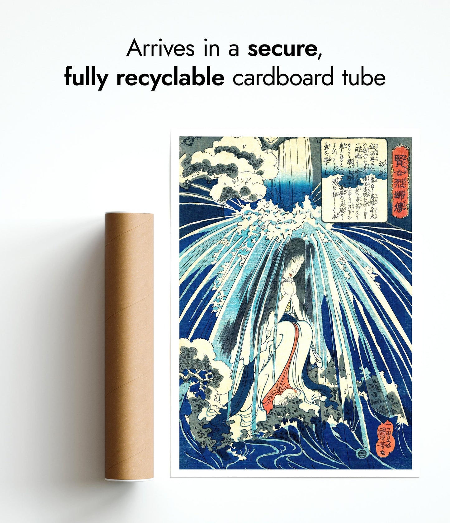 Hatsuhana Praying Under the Tonosawa Waterfall