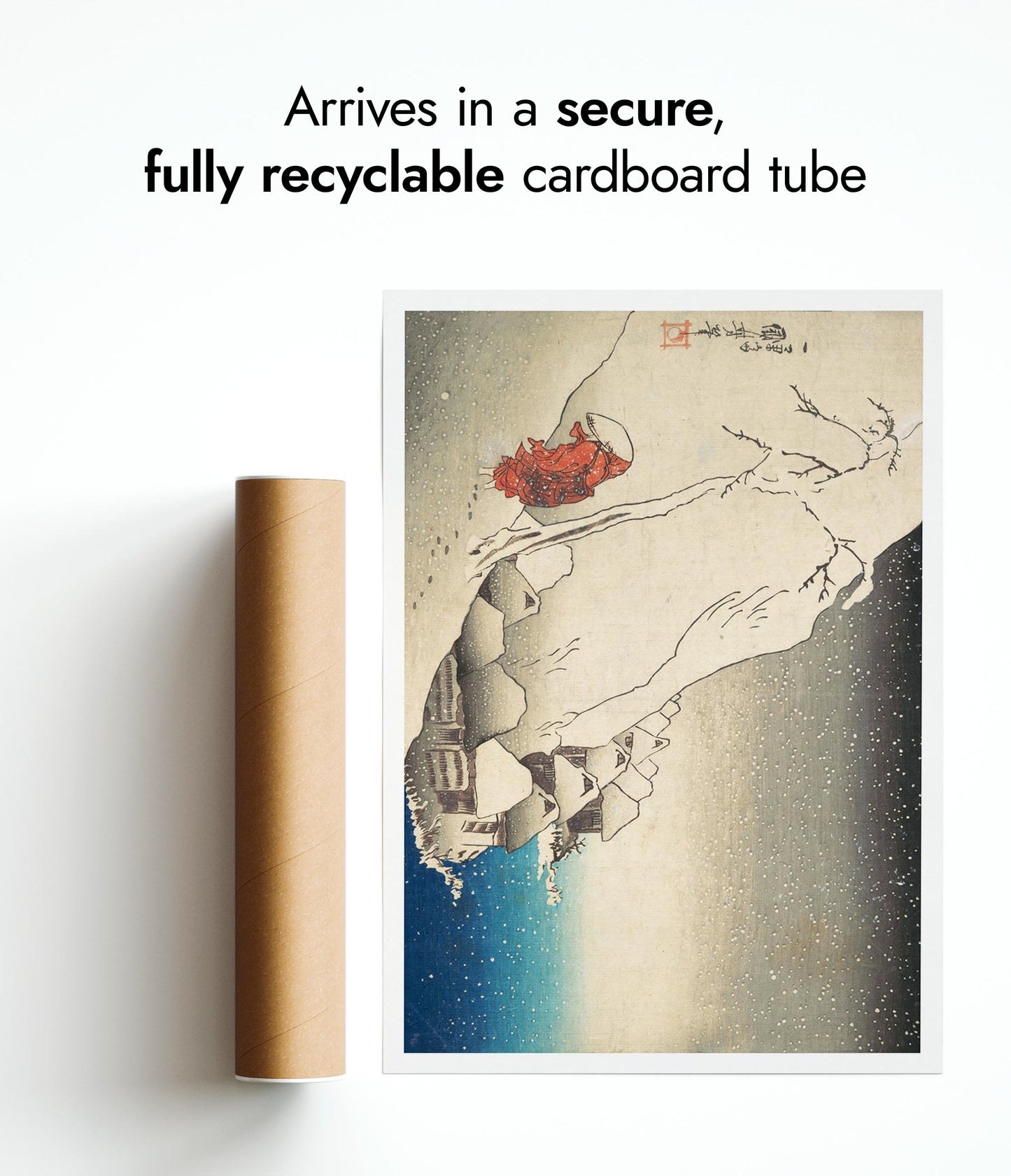 Nichiren i snö vid Tsukahara, provinsen Sodo