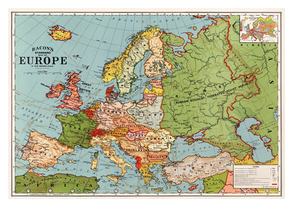 La carte standard de l'Europe
