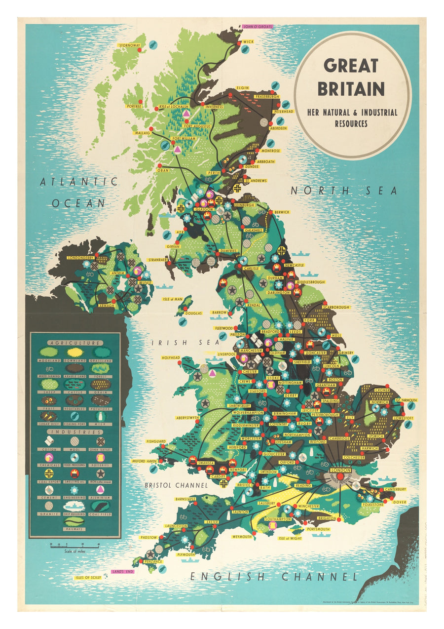 Großbritannien, ihre natürlichen und industriellen Ressourcen - Print only