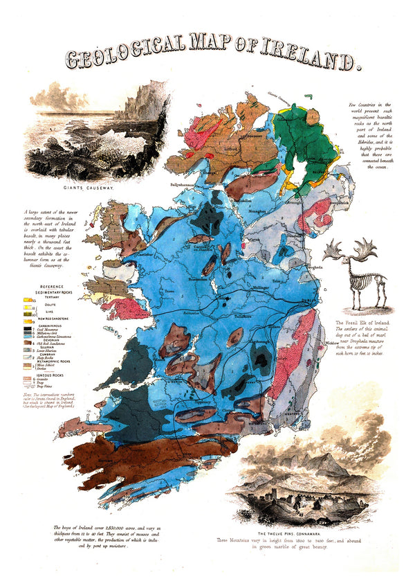 Carte géologique de l'Irlande