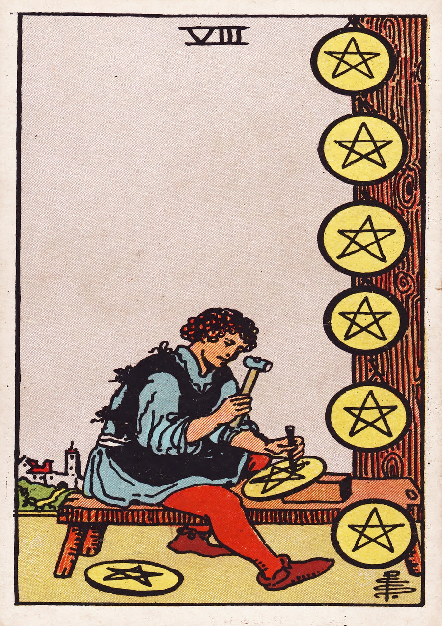 Eight of Pentacles - Print only