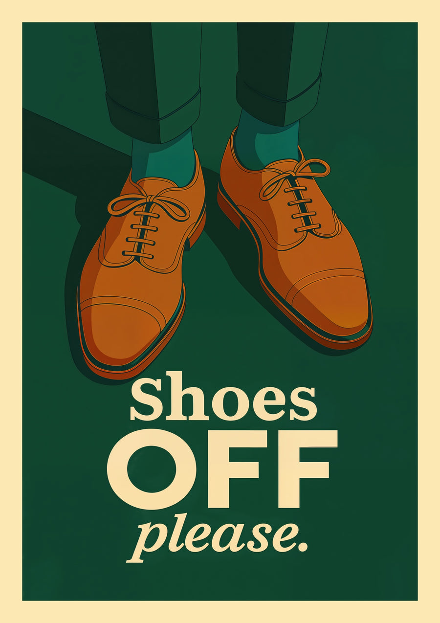 Schoenen uit, alstublieft - Print only