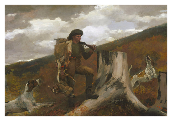 Un chasseur et des chiens