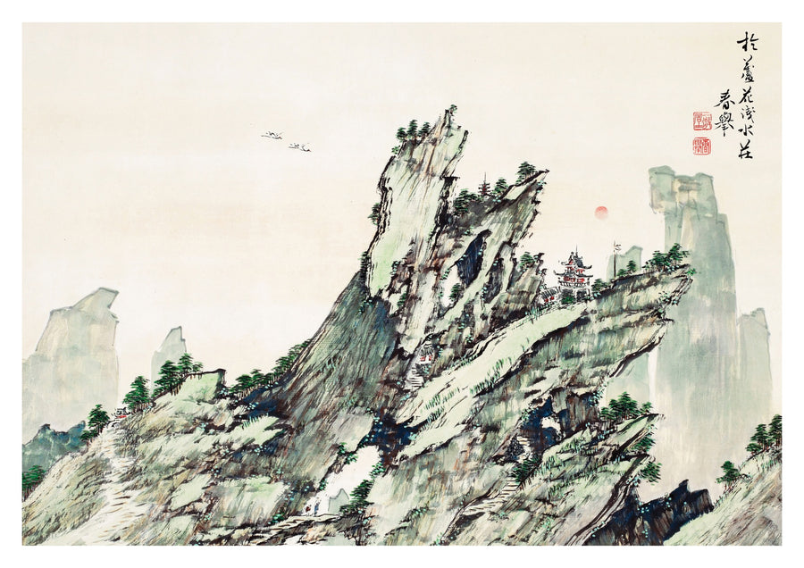Japanse berg Hōrai - Print only