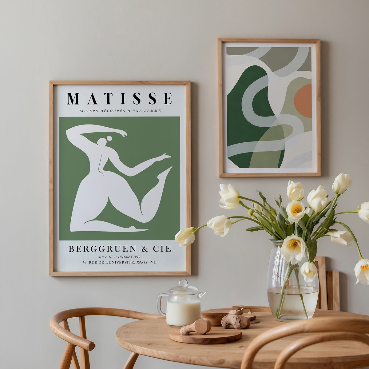 Green Abstract Duo