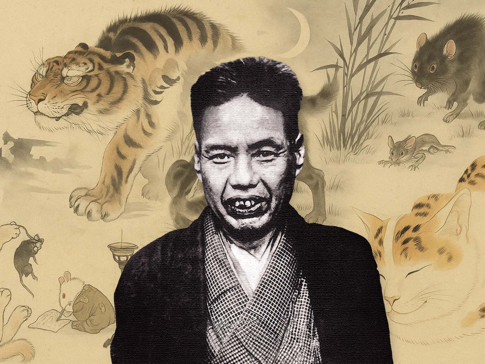 Fur, Whiskers & Ink: 5 Animals by Kawanabe Kyosai