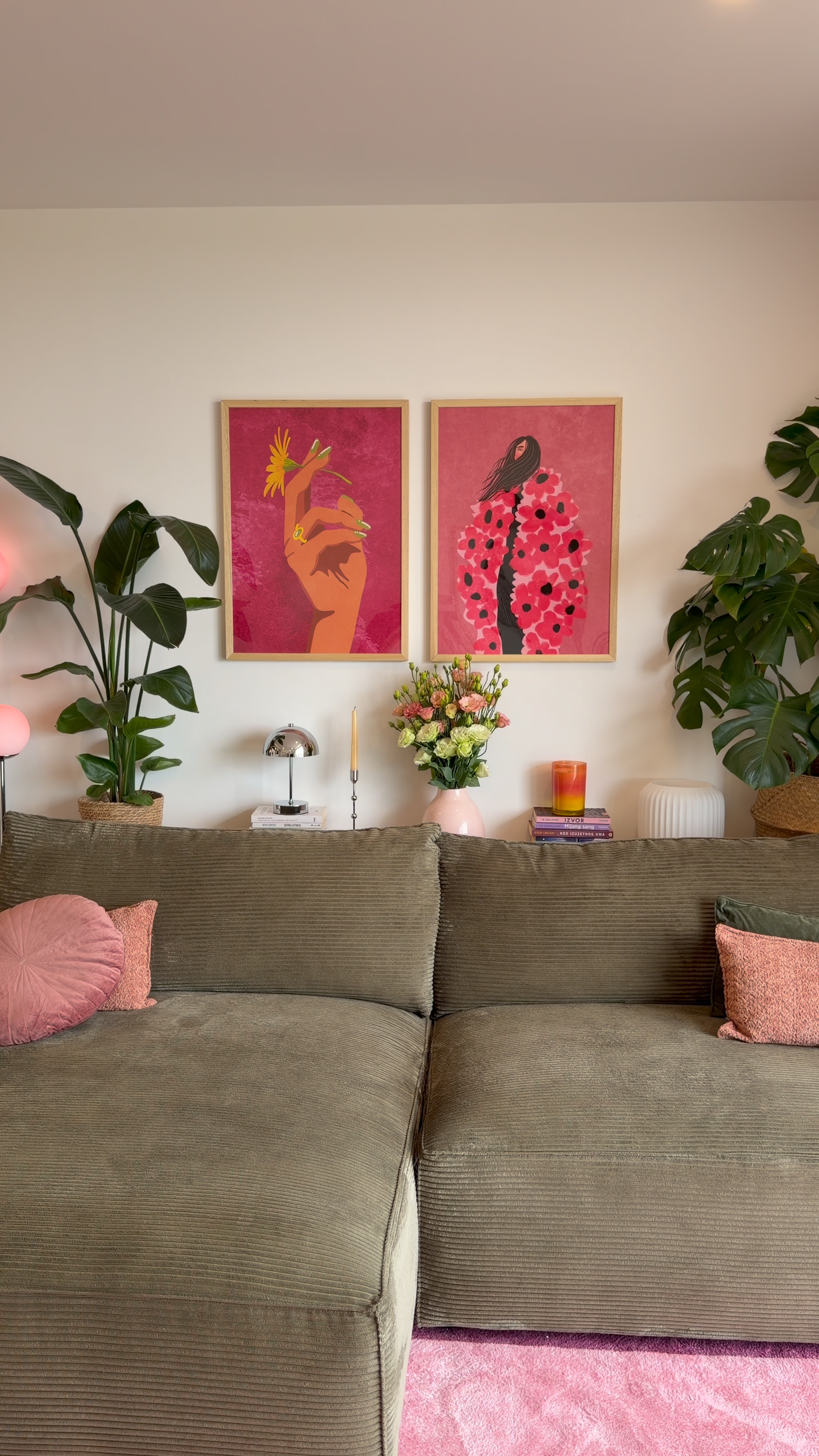 Customer home featuring Animato prints