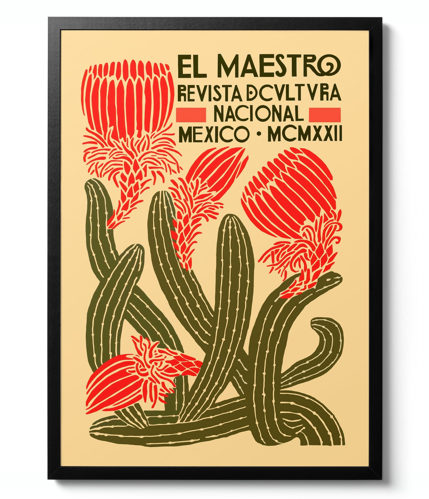 Mur de galerie de cactus