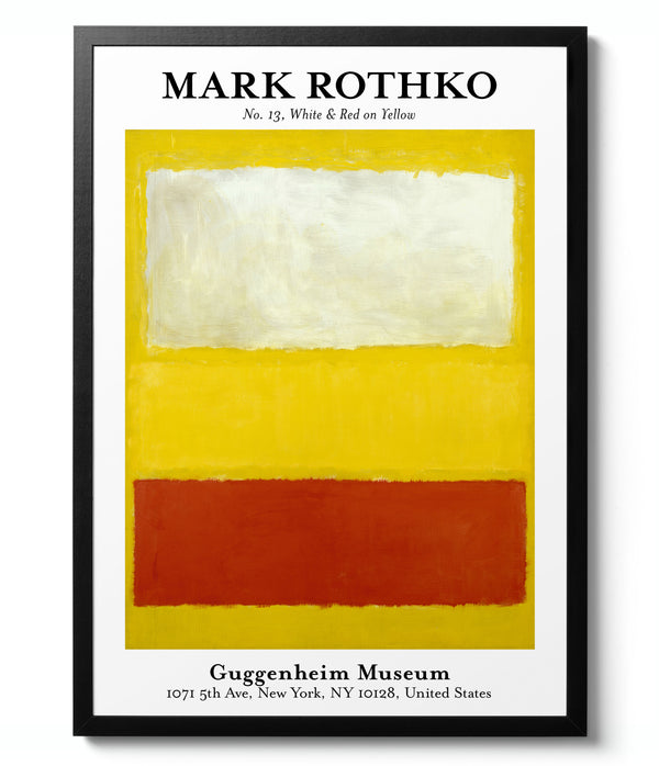 White & Red on Yellow - Mark Rothko