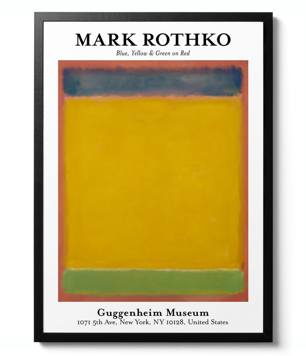 Blue, Yellow & Green on Red - Mark Rothko