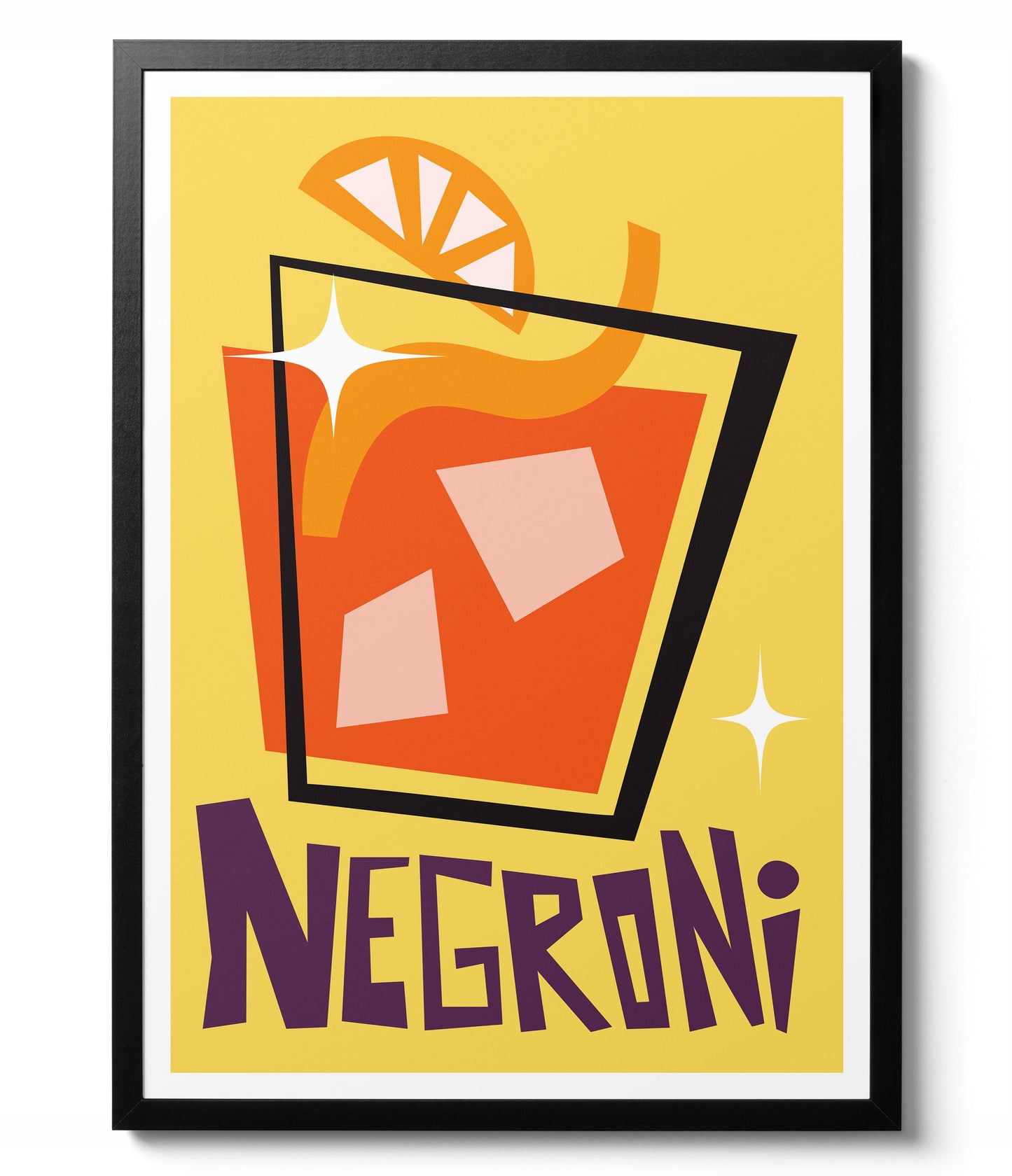 Eclectische Oranje Galerijmuur