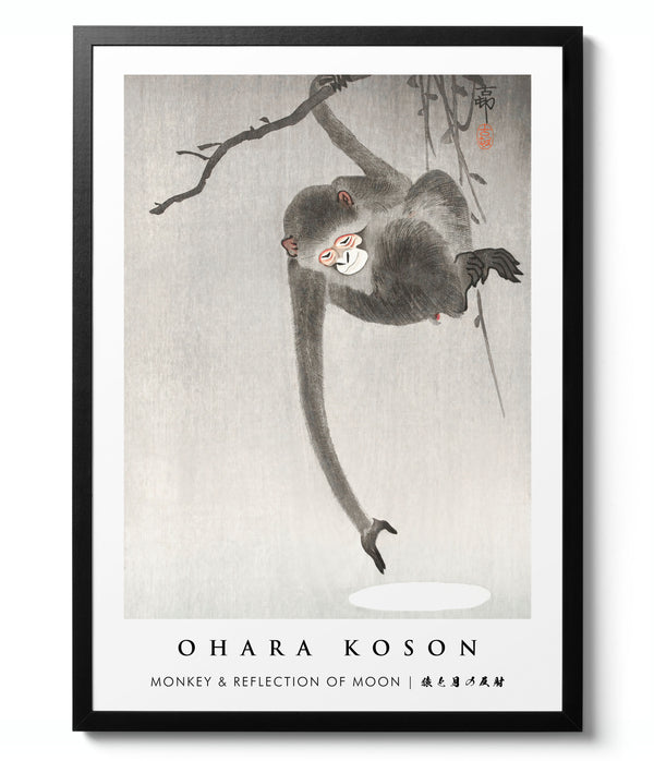 Monkey & Reflection of Moon - Ohara Koson