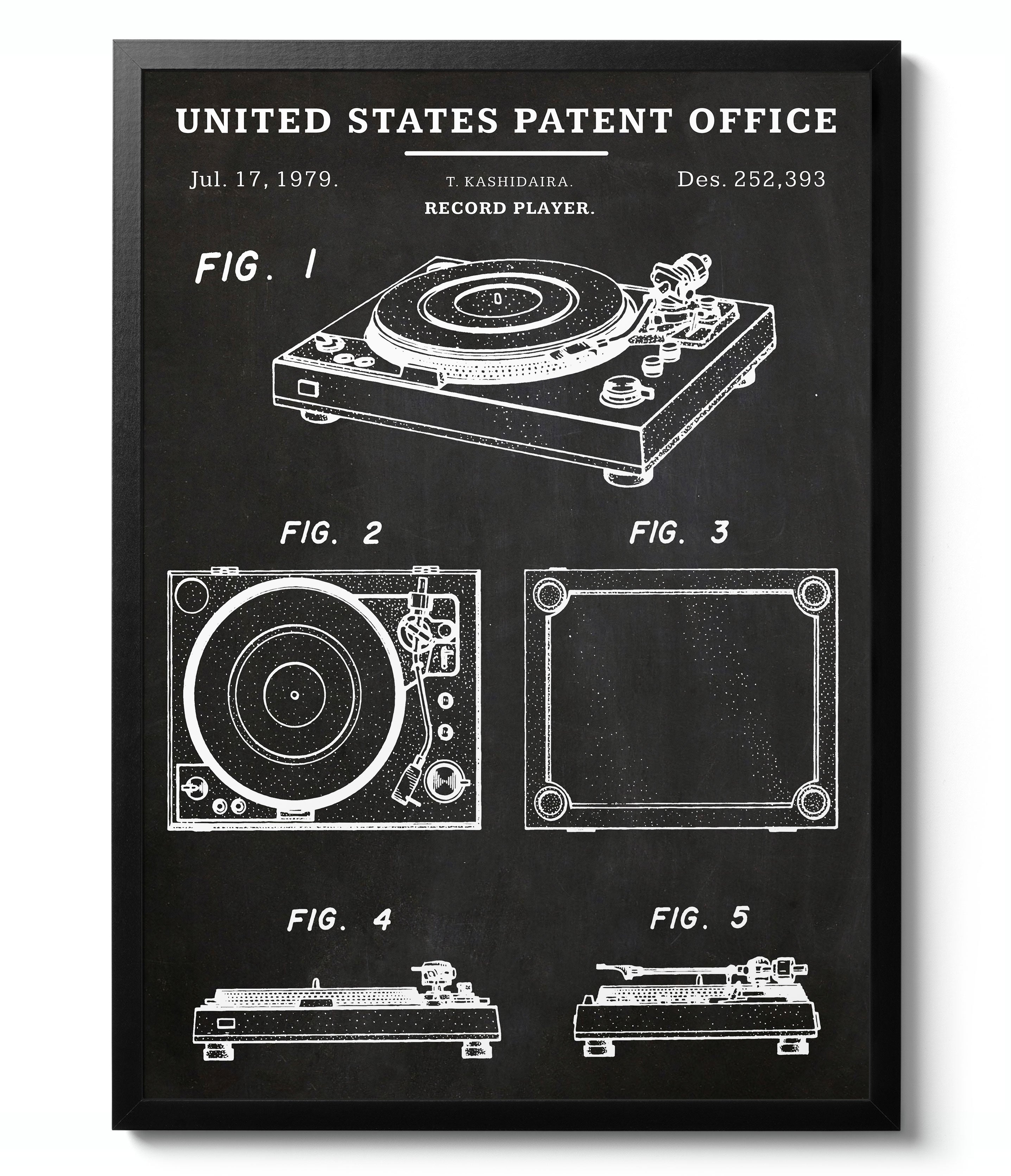 Vinyl Record Player - Patent | Patents | Framed Prints & Posters – Animato