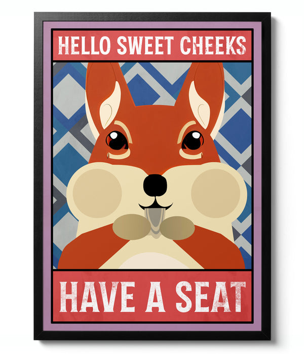 Sweet Cheeks - Bathroom Print