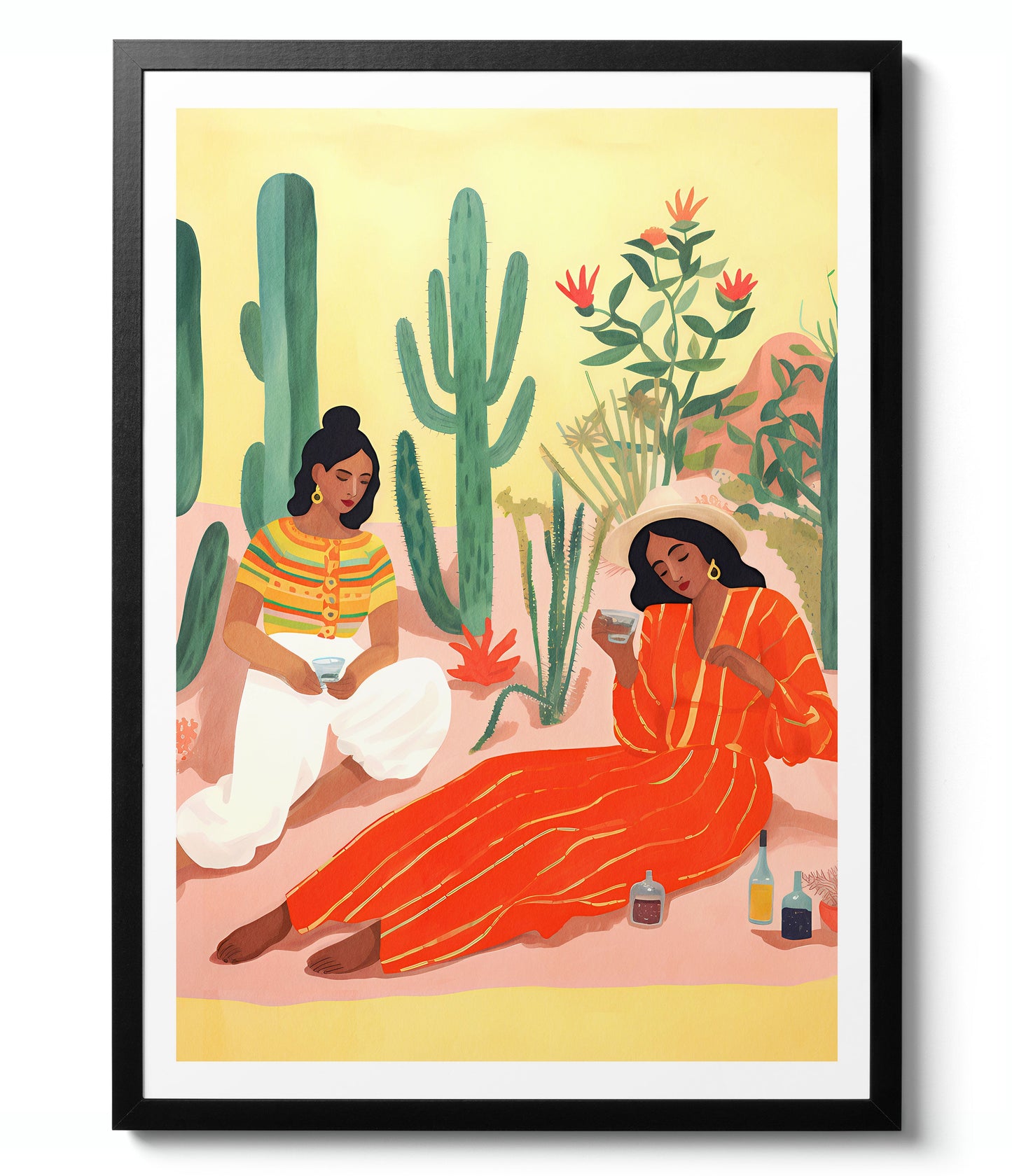 Mur de galerie de cactus